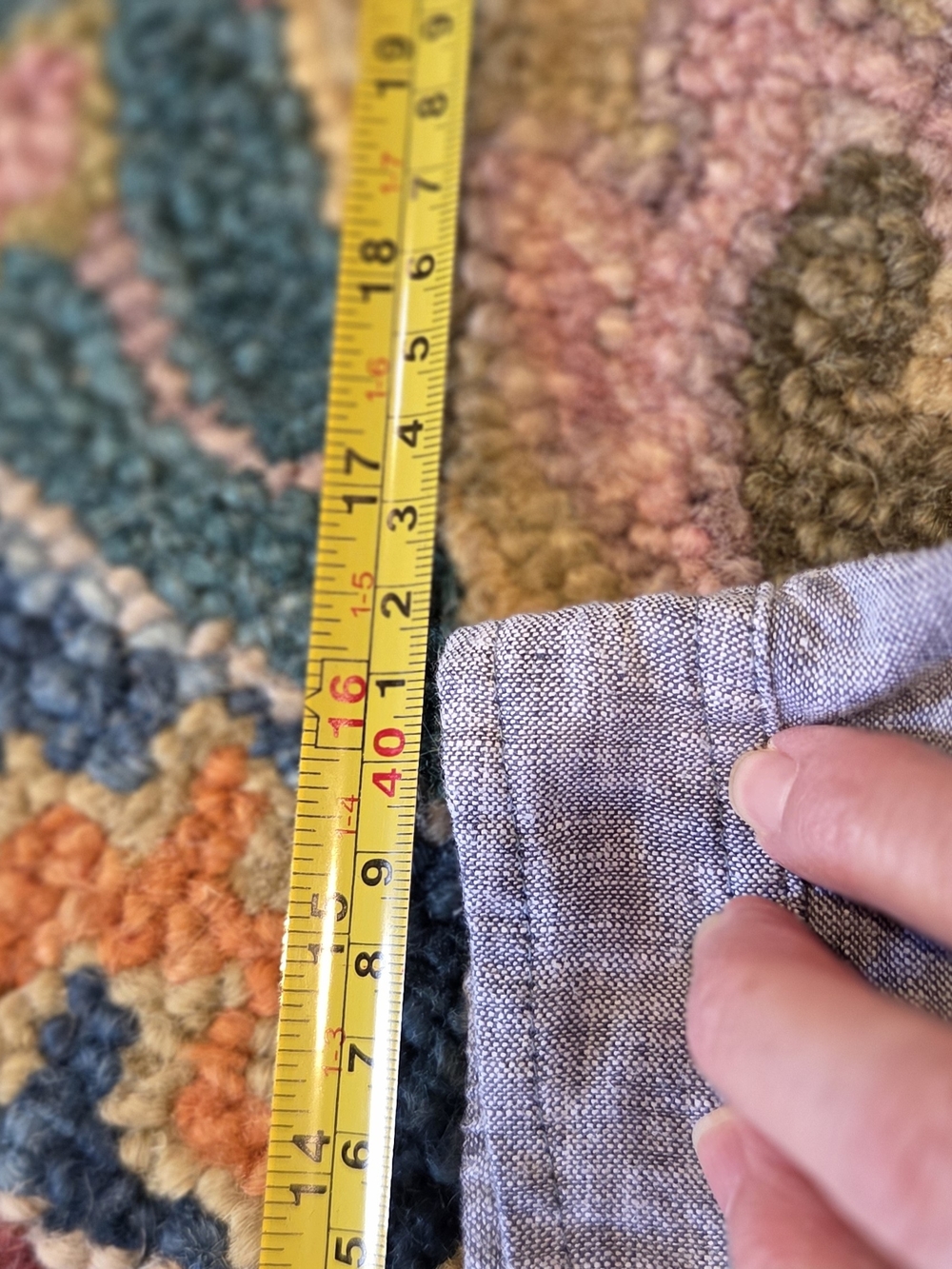# Habitat Light Greyish Blue Floral Linen-blend Button-front Top & Pants Set - Picture 11 of 16